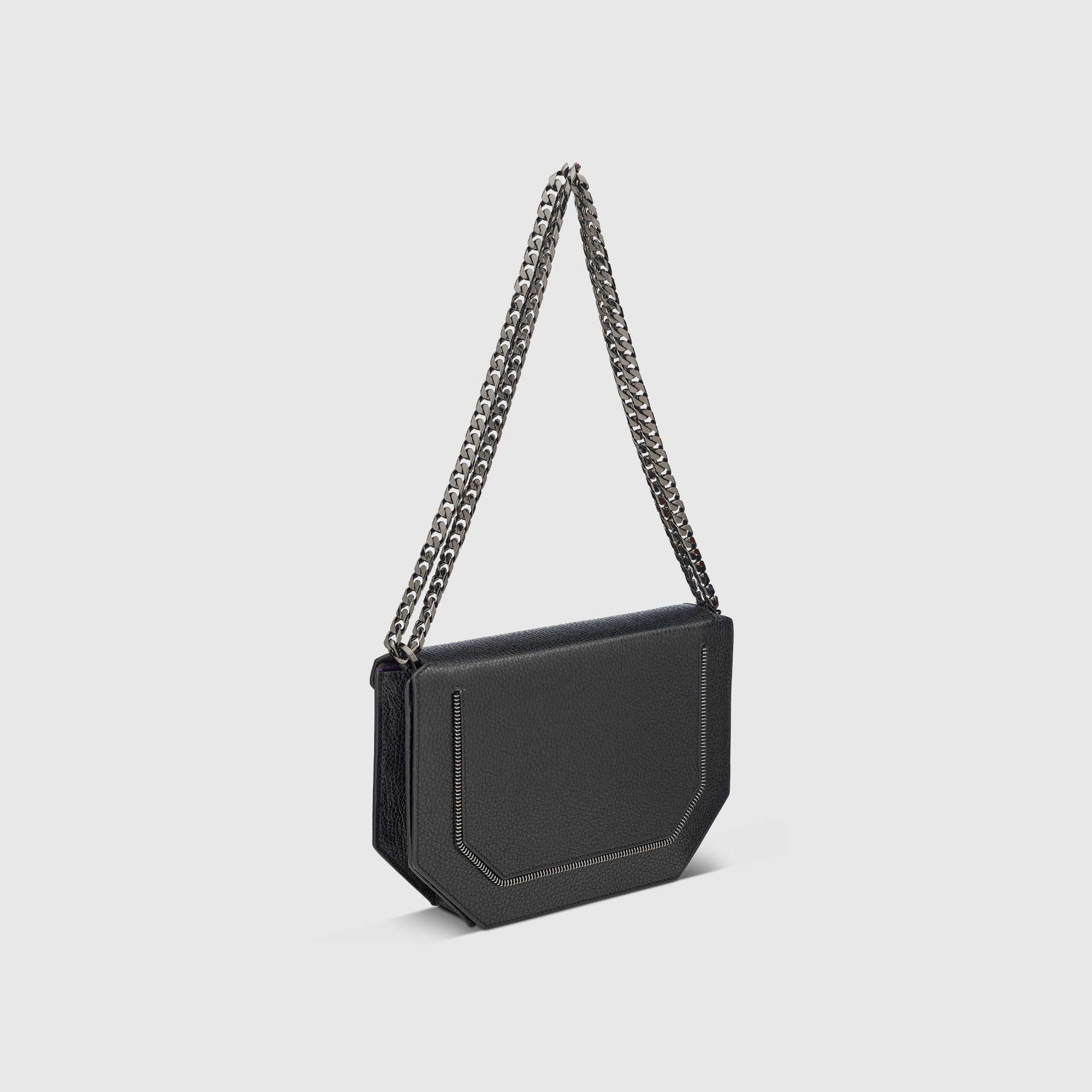Ms Ibiza Envelope Bag Shimmer - Black/GM