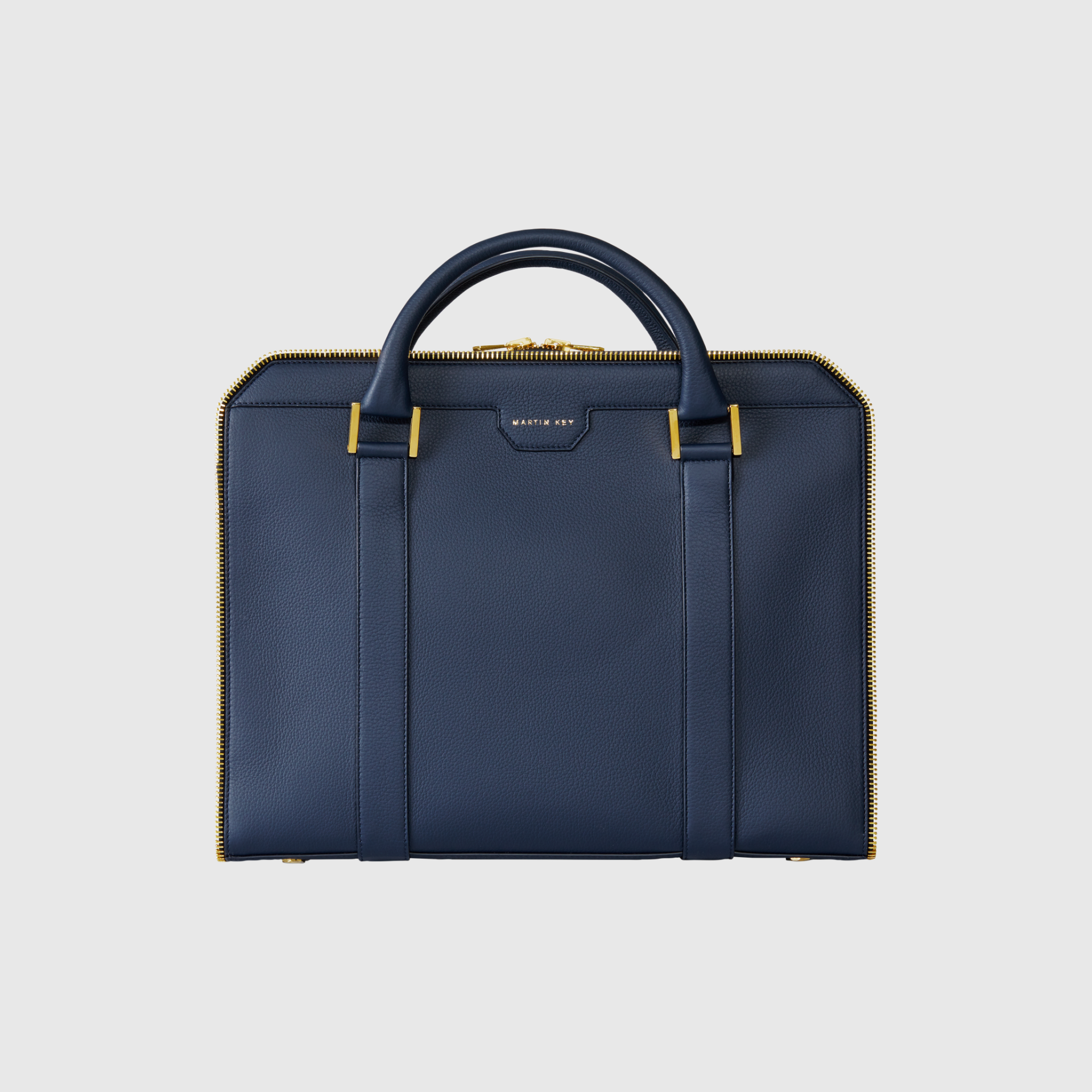 Mr London Bag Calf - Navy/Gold