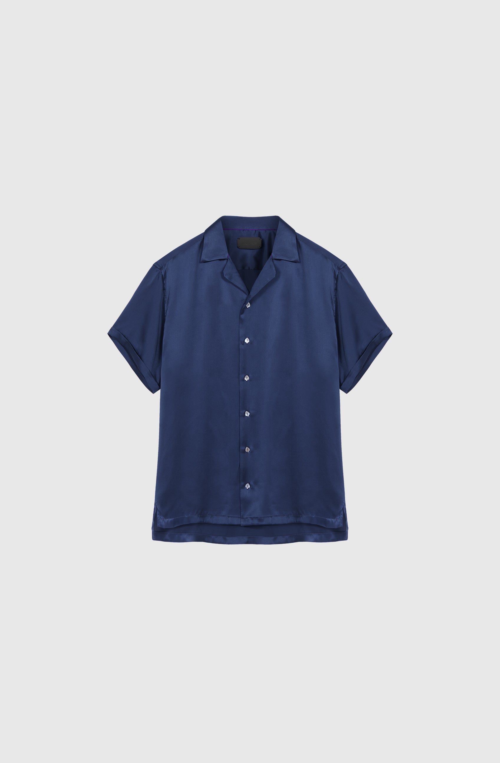 Mr Marbella Silk Shirt - Navy