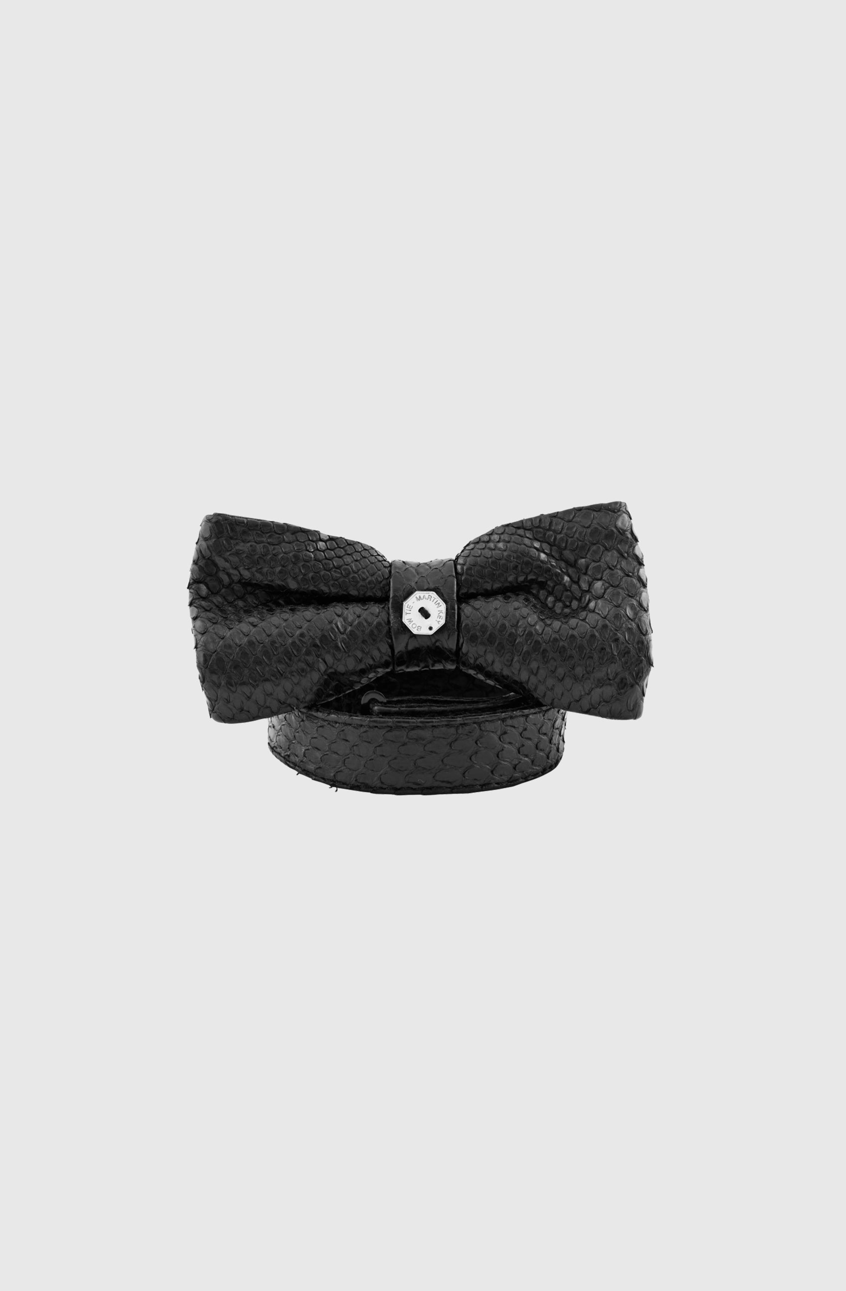Mr Monaco Bowtie Python - Black/Silver