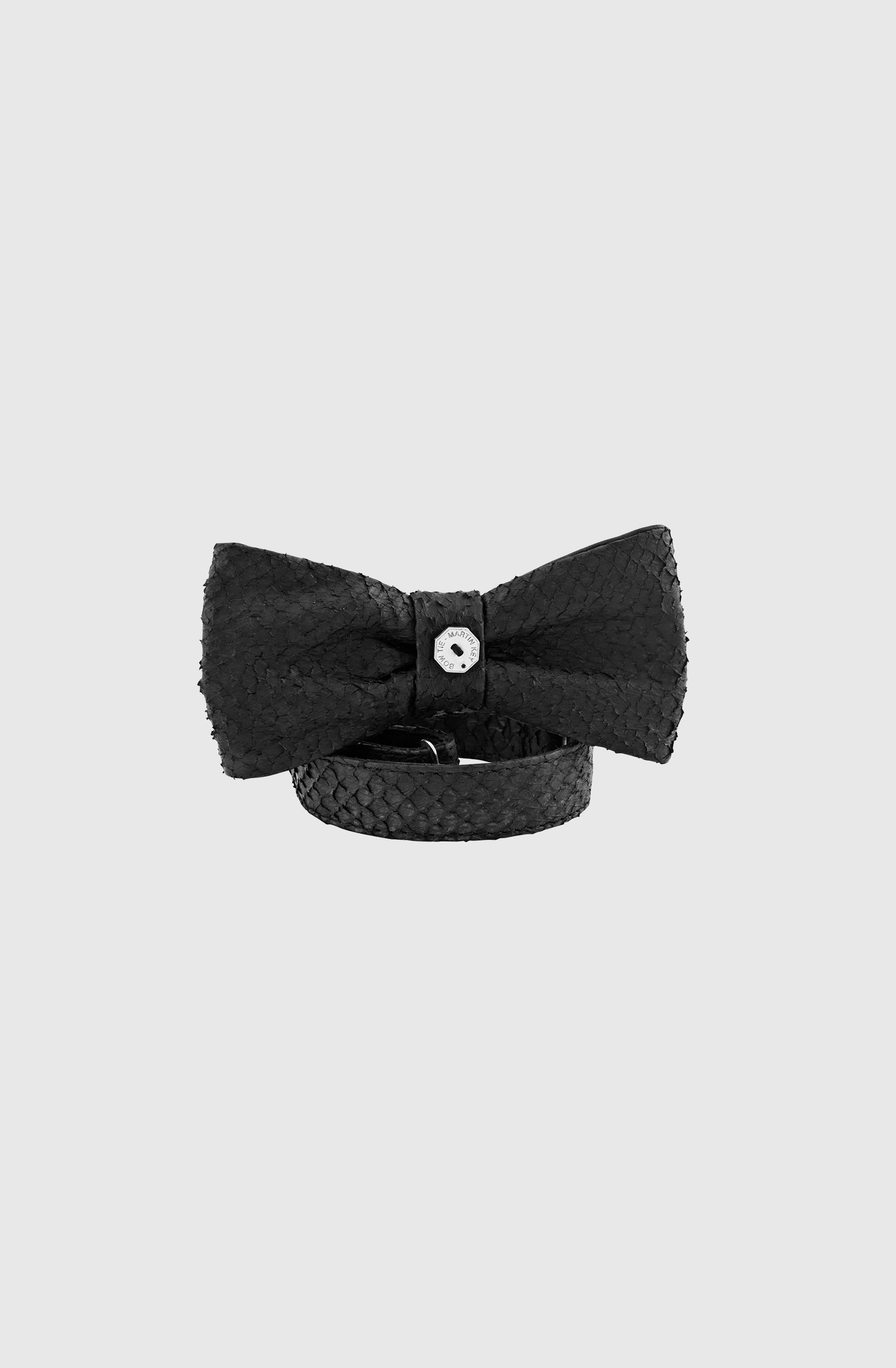 Mr Monaco Bowtie Python Gun Metal/Silver