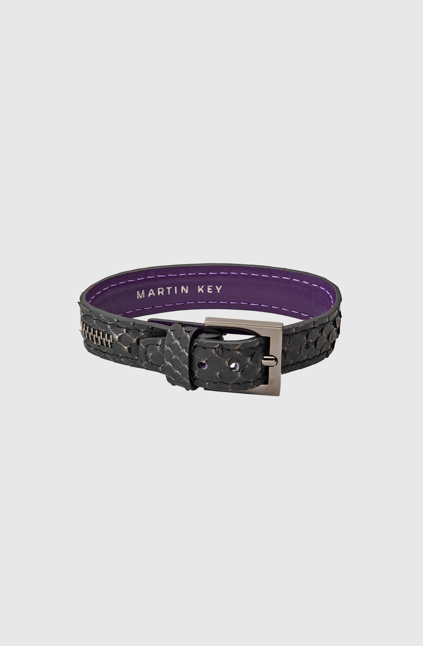 Mr NY Single Bracelet Python - Black/Silver/GM