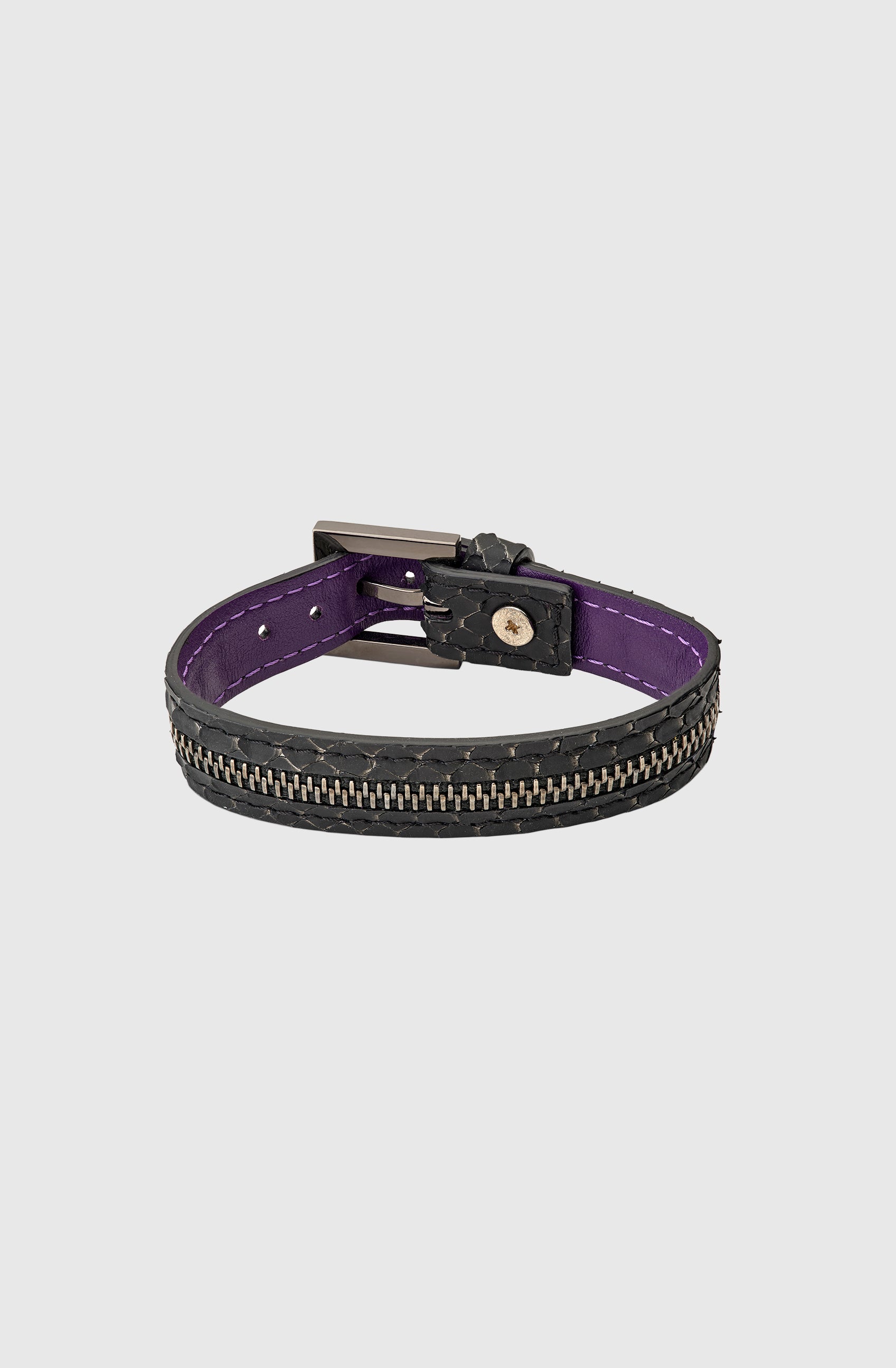 Mr NY Single Bracelet Python - Black/Silver/GM