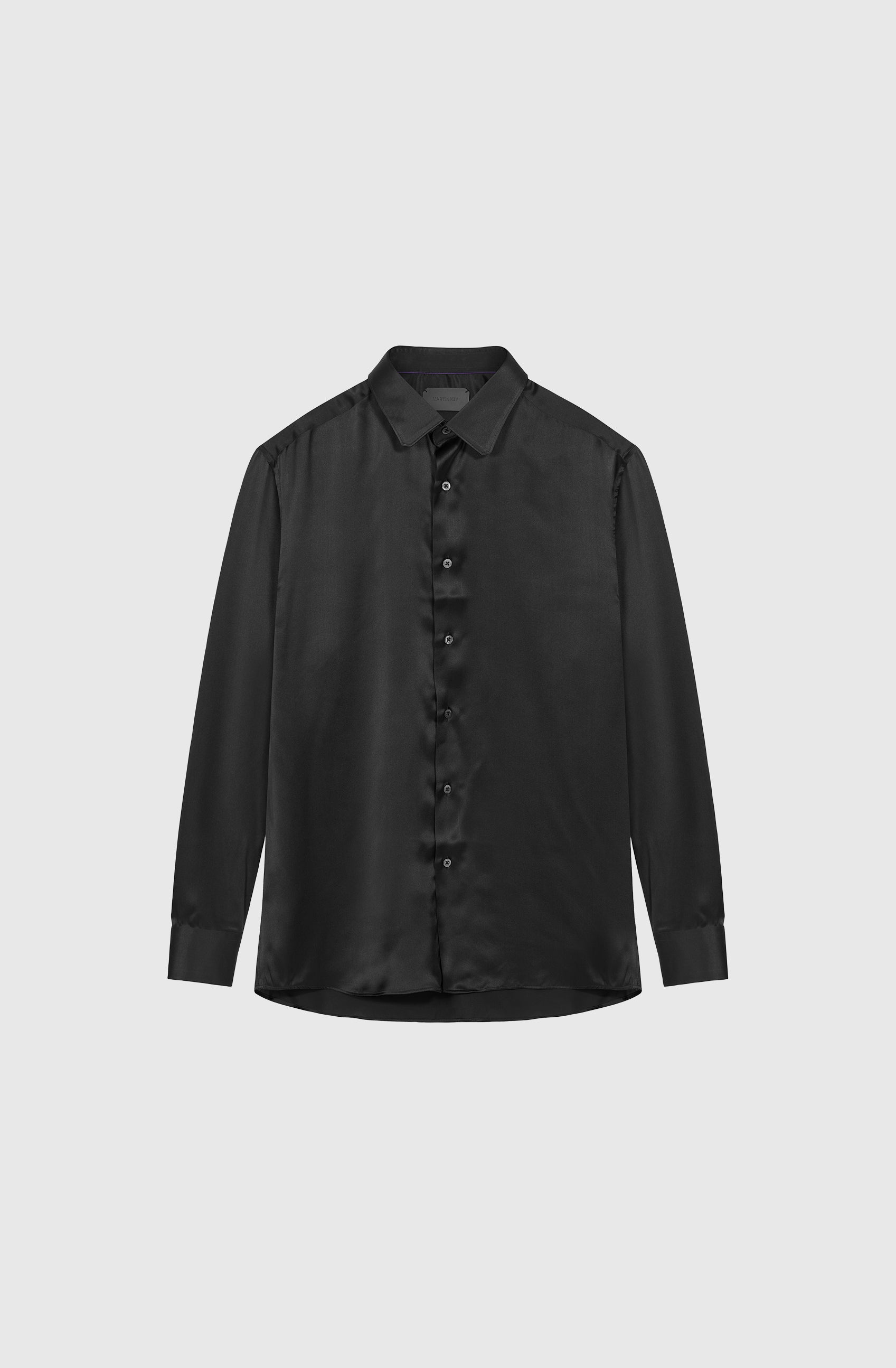 Mr St Tropez Silk Shirt LS - Black