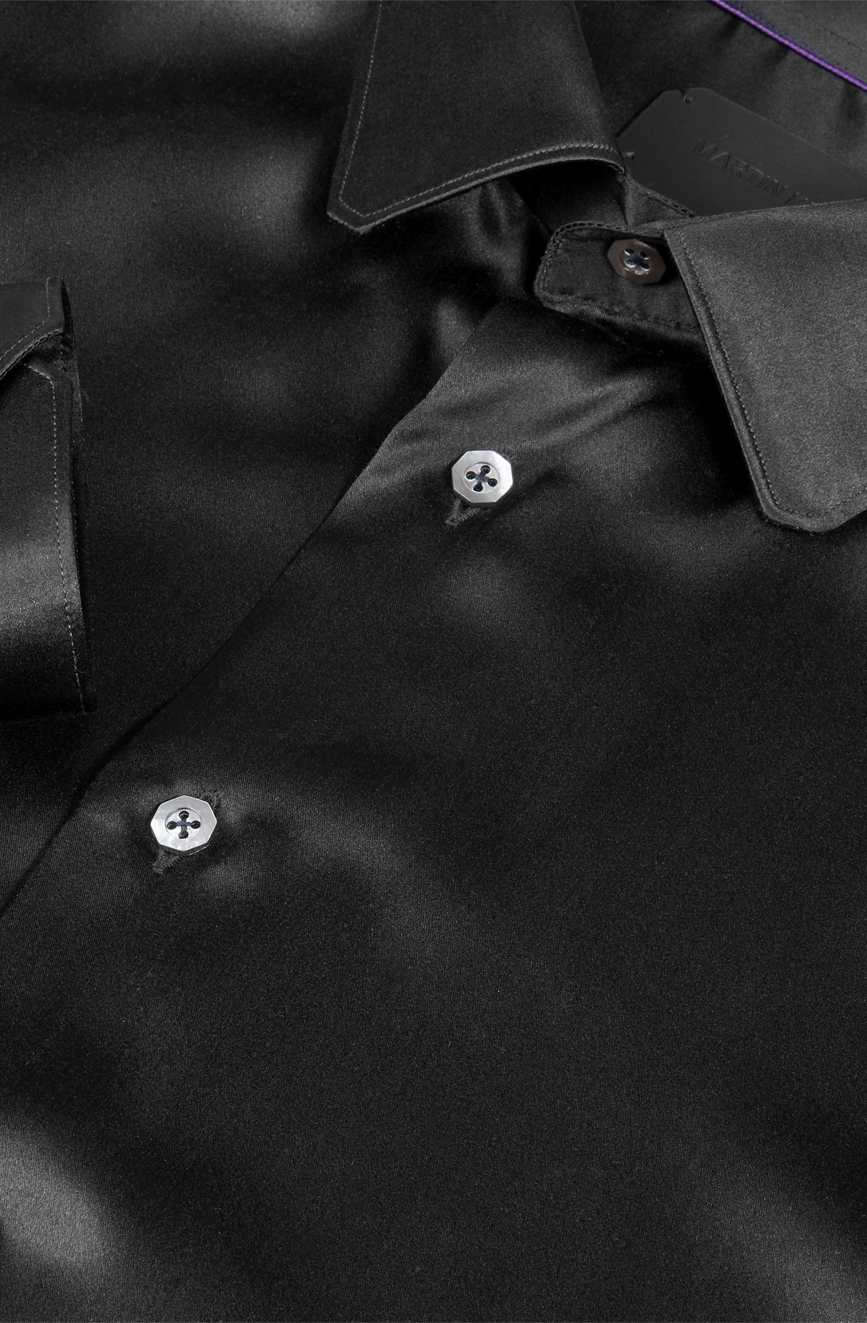 Mr St Tropez Silk Shirt LS - Black