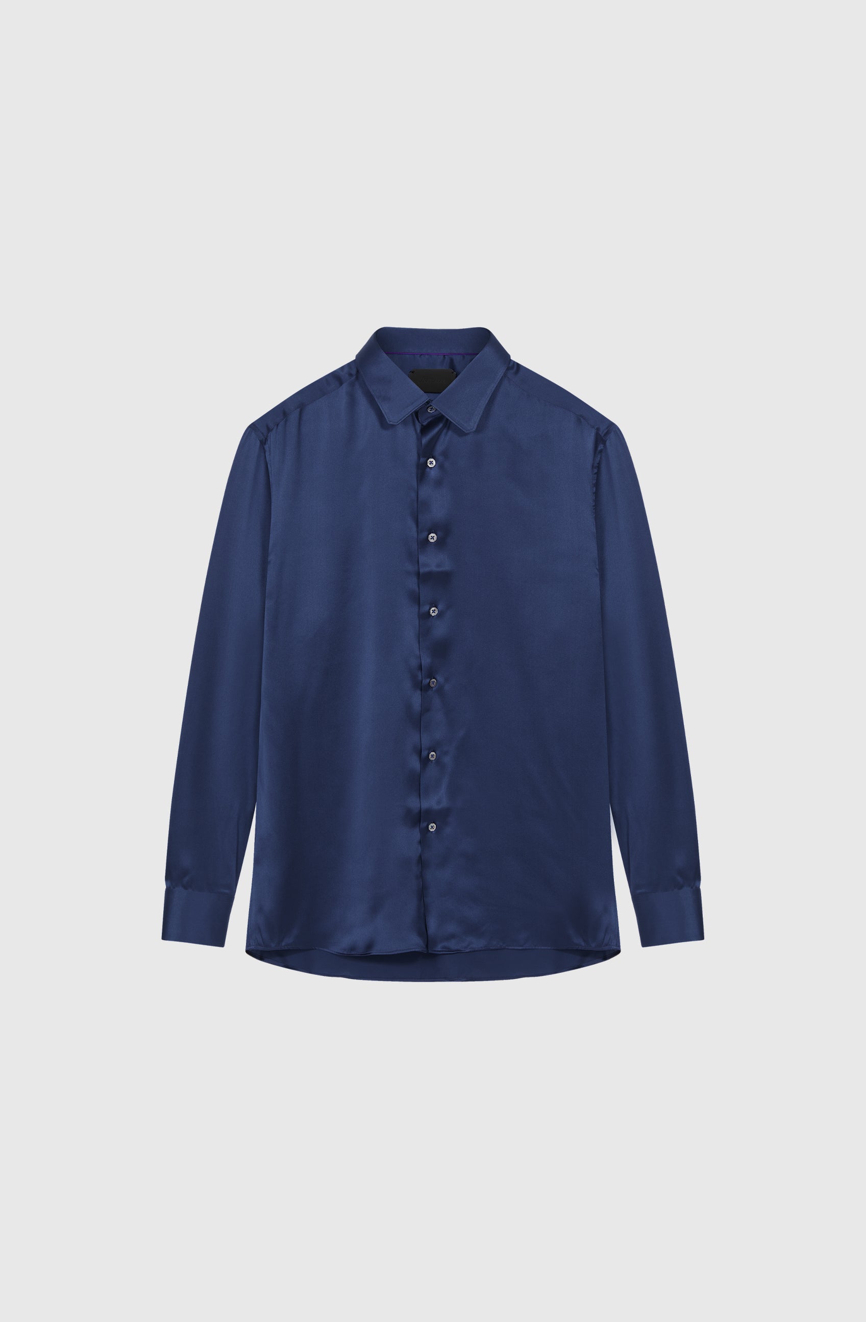 Mr St Tropez Silk Shirt LS - Navy