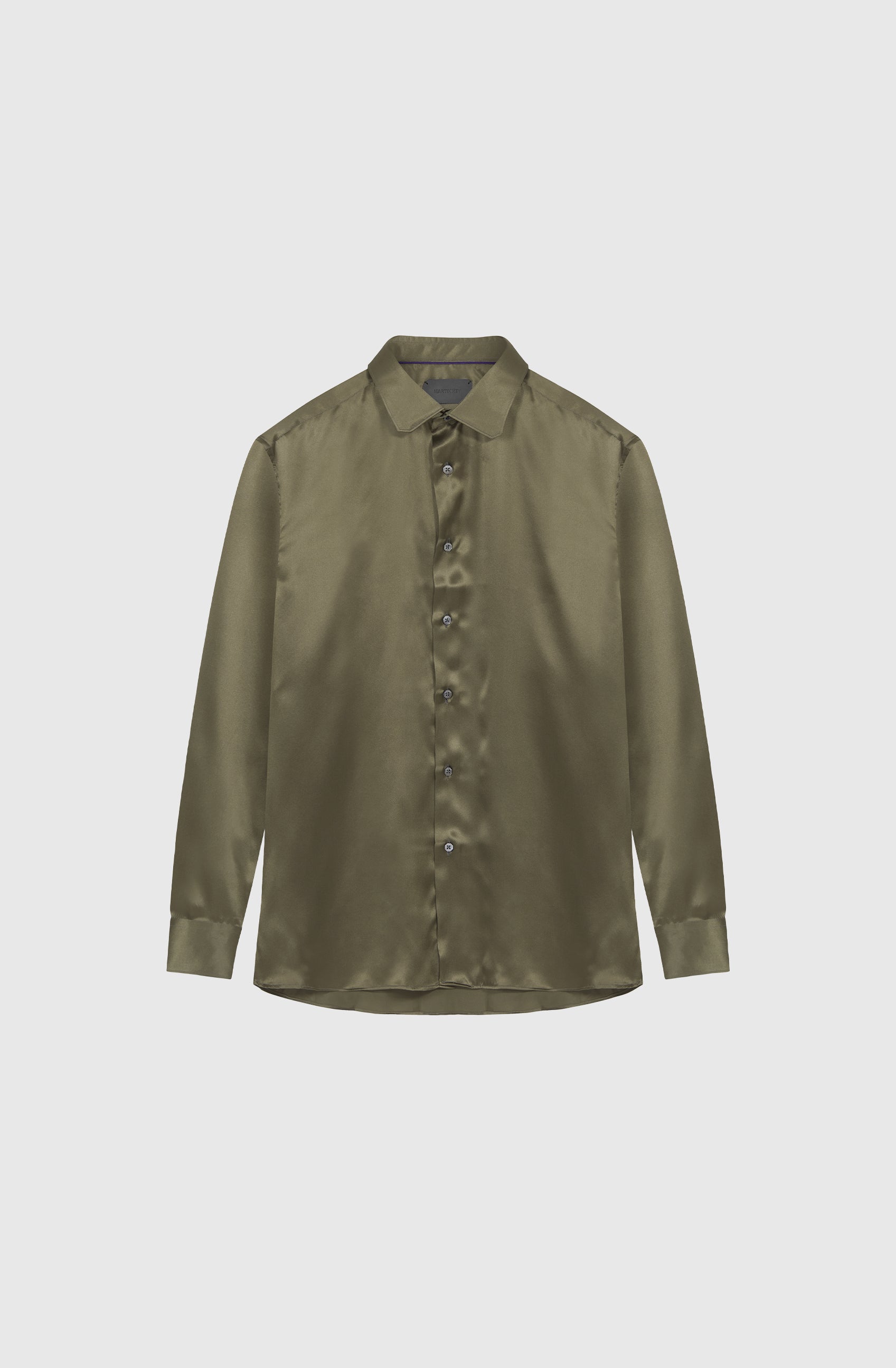 Mr St Tropez Silk Shirt LS - Olive