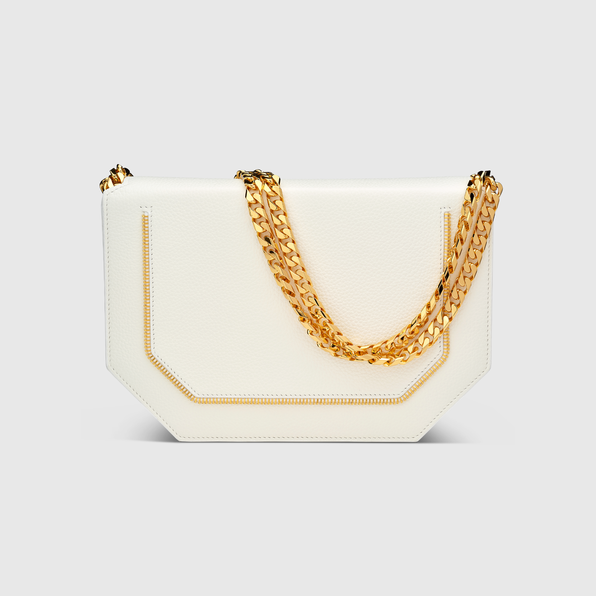 Ms Ibiza Envelope Bag Calf - White/Gold