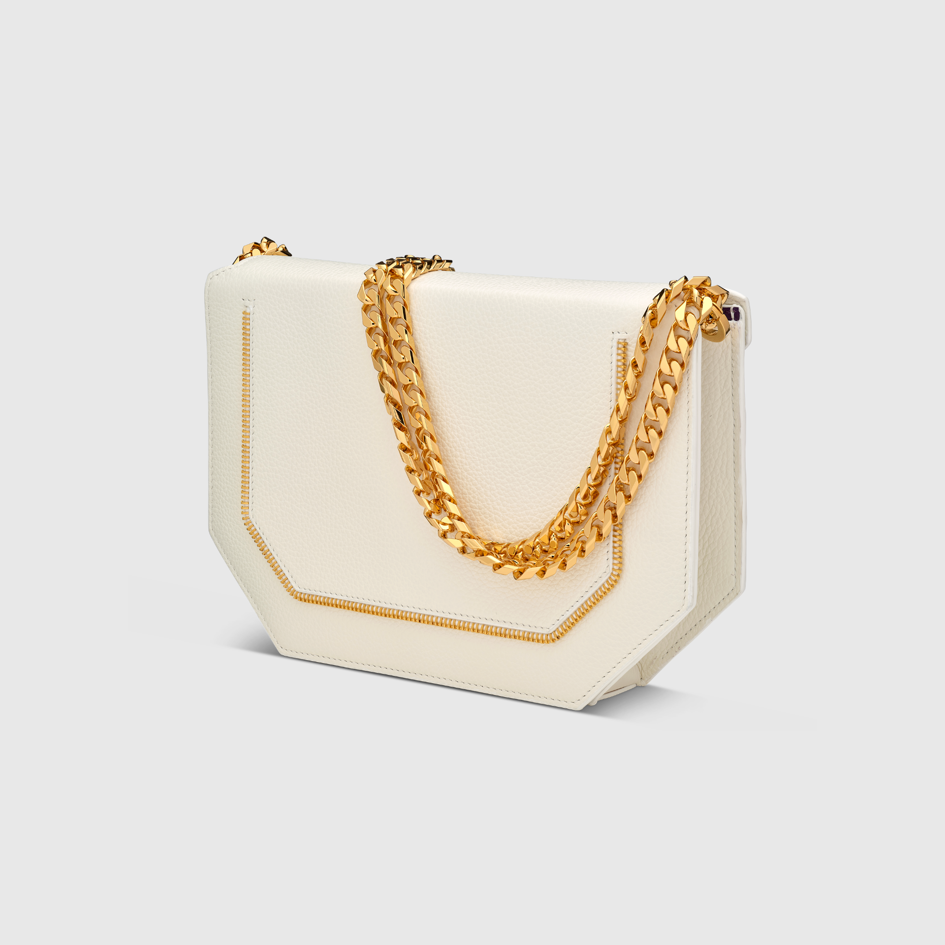 Ms Ibiza Envelope Bag Calf - White/Gold