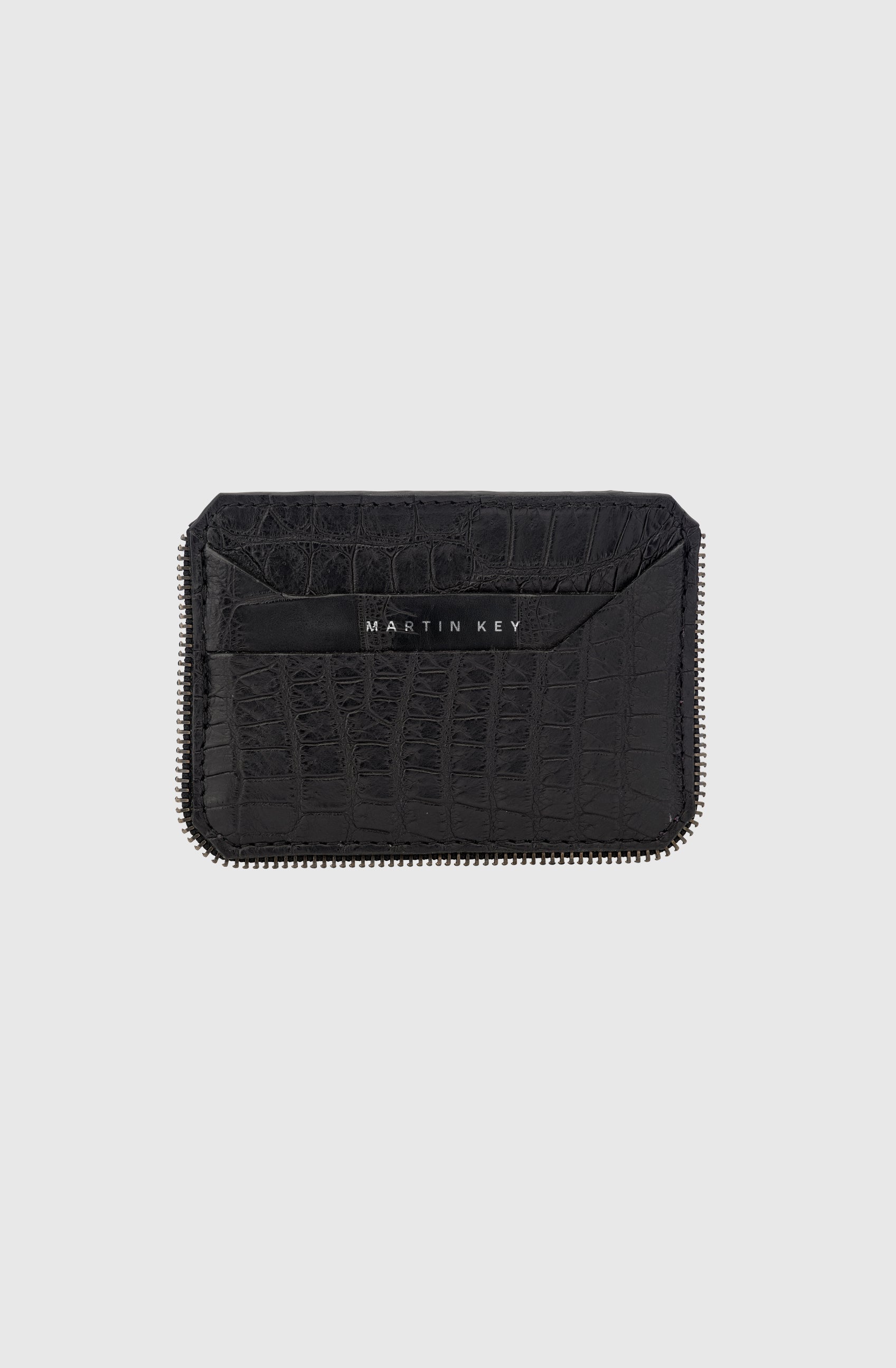 Milano Cardholder Croco Black/Gun Metal
