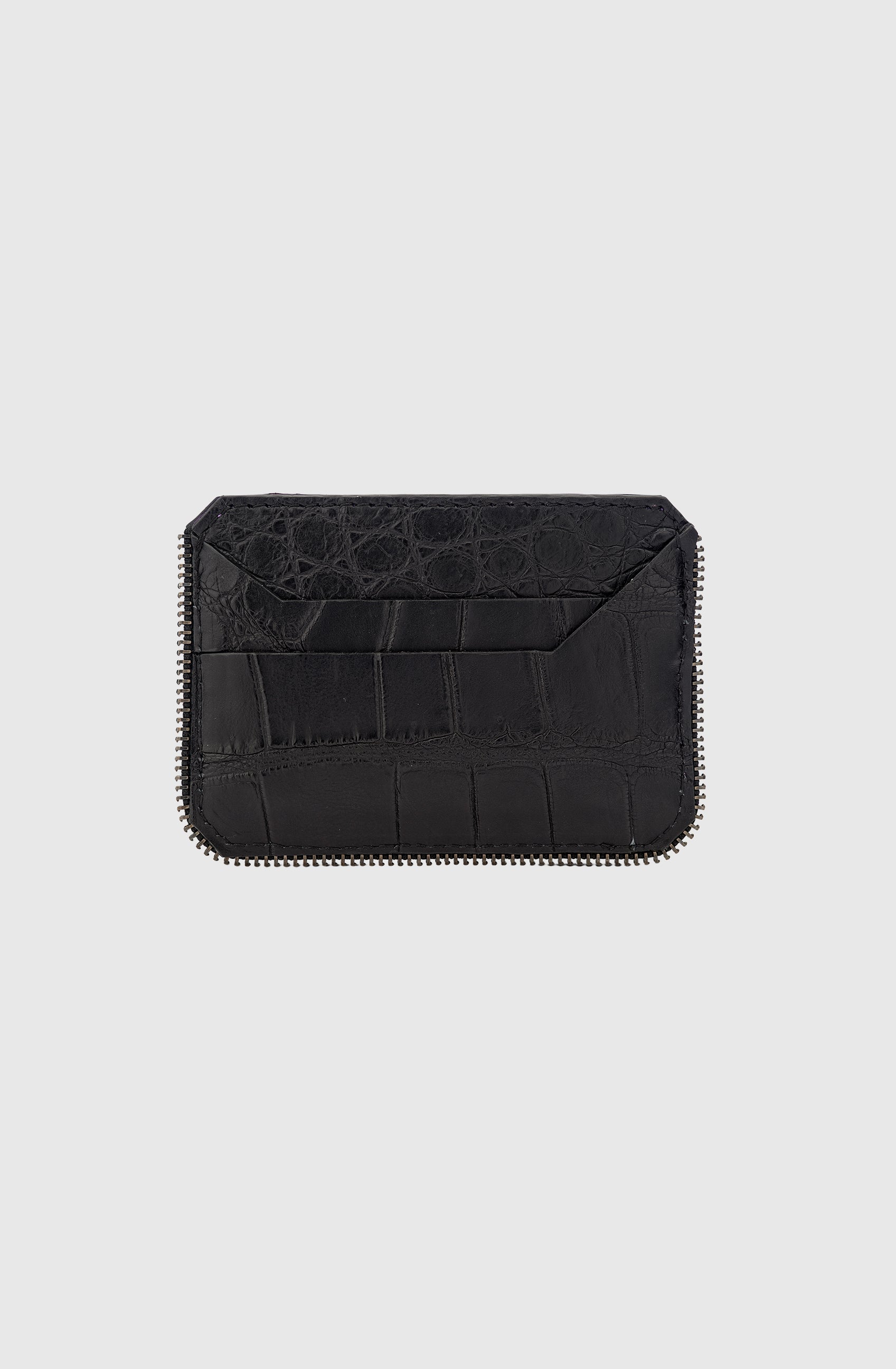 Milano Cardholder Croco Black/Gun Metal