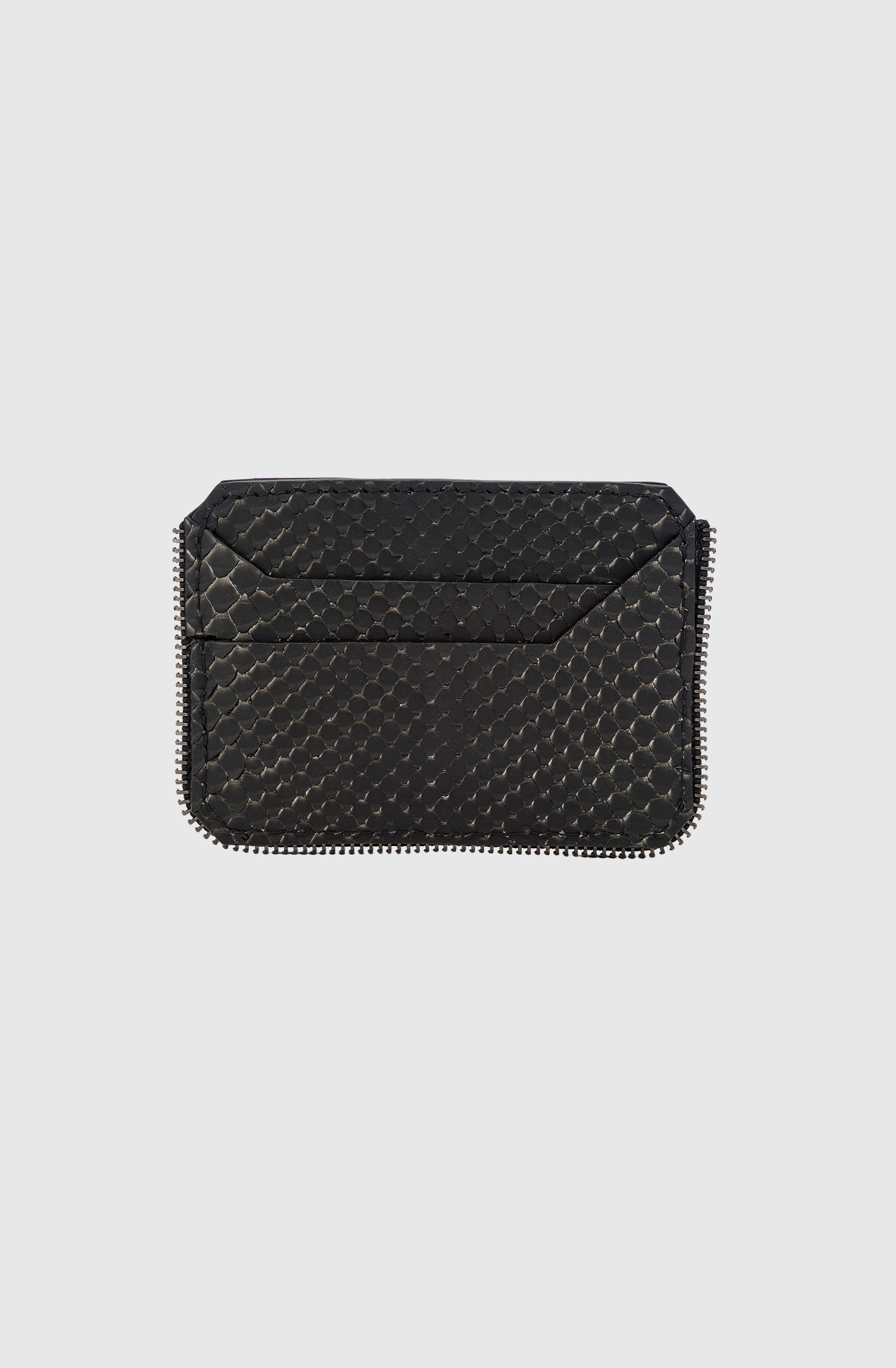 Milano Cardholder Python Silver/Gun Metal