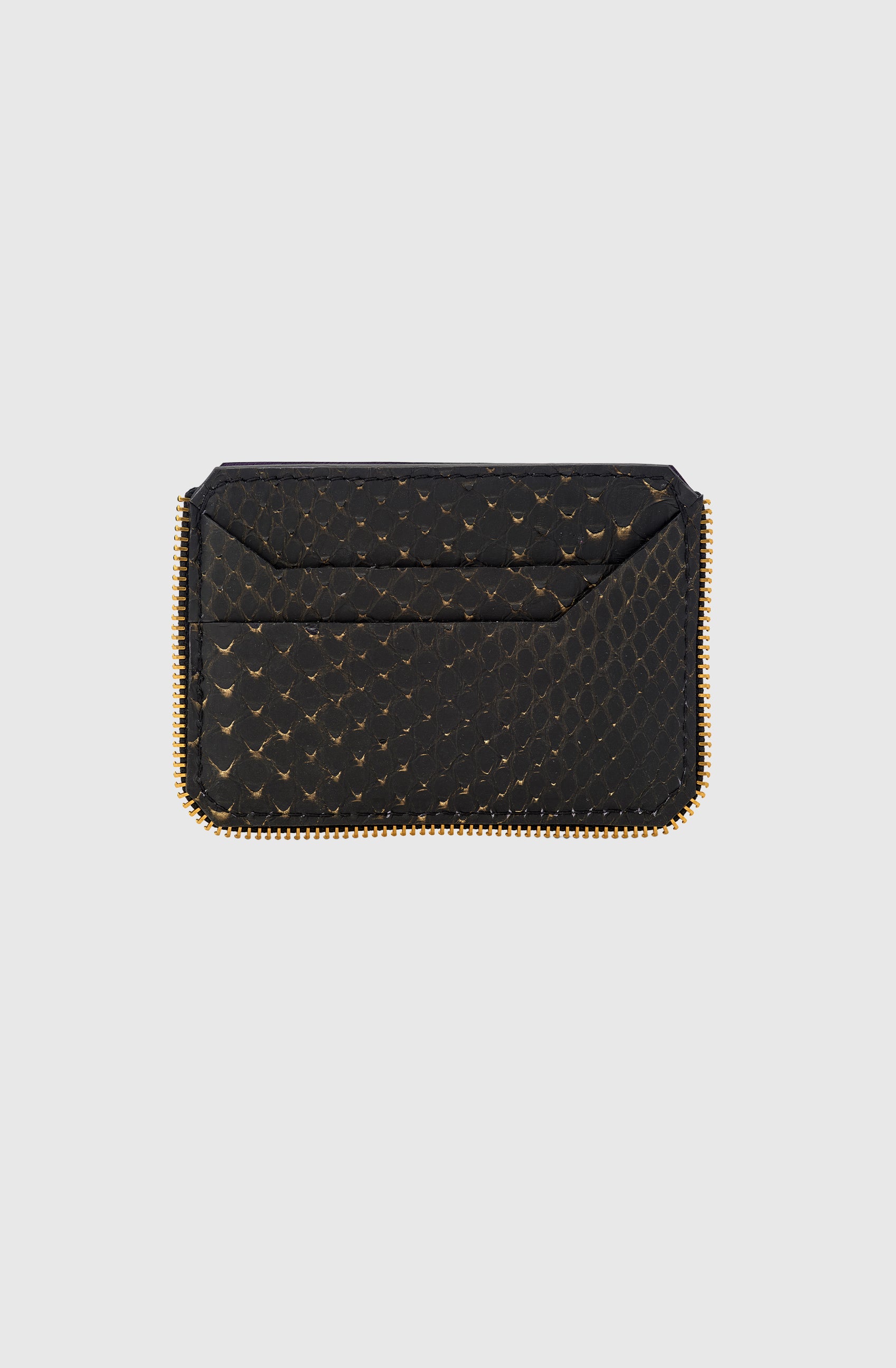 Milano Cardholder Python Black/Gold