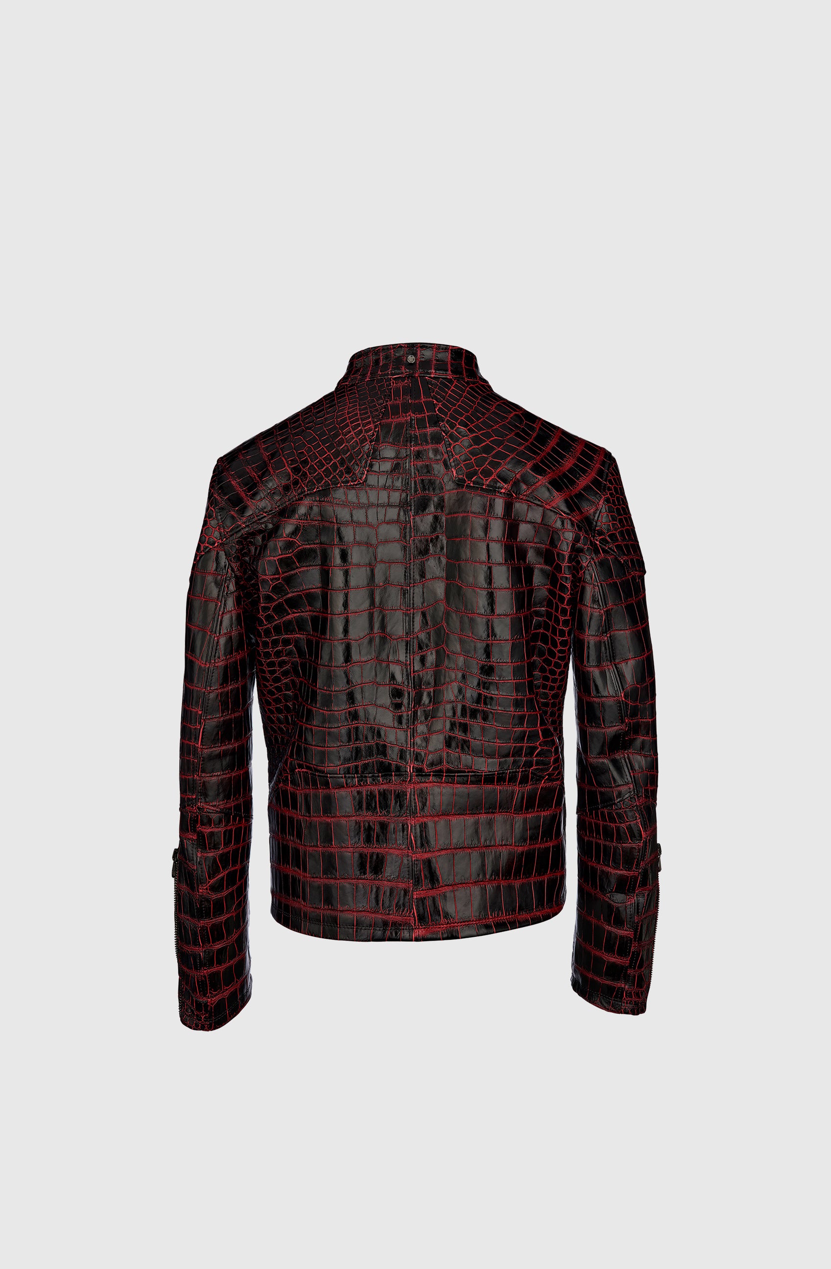 Ms Milano Jacket Crocodile - Black/Red