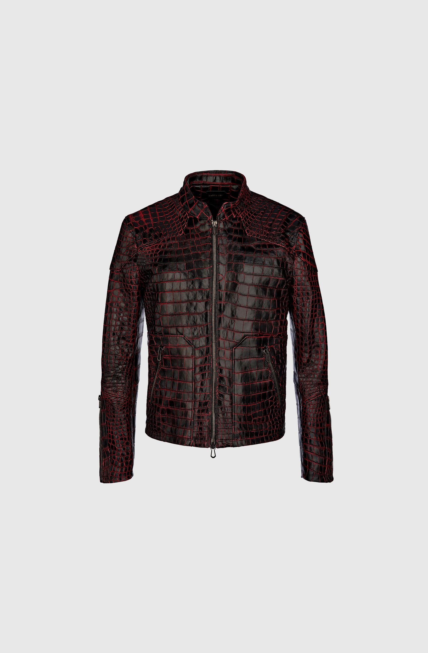 Ms Milano Jacket Crocodile - Black/Red