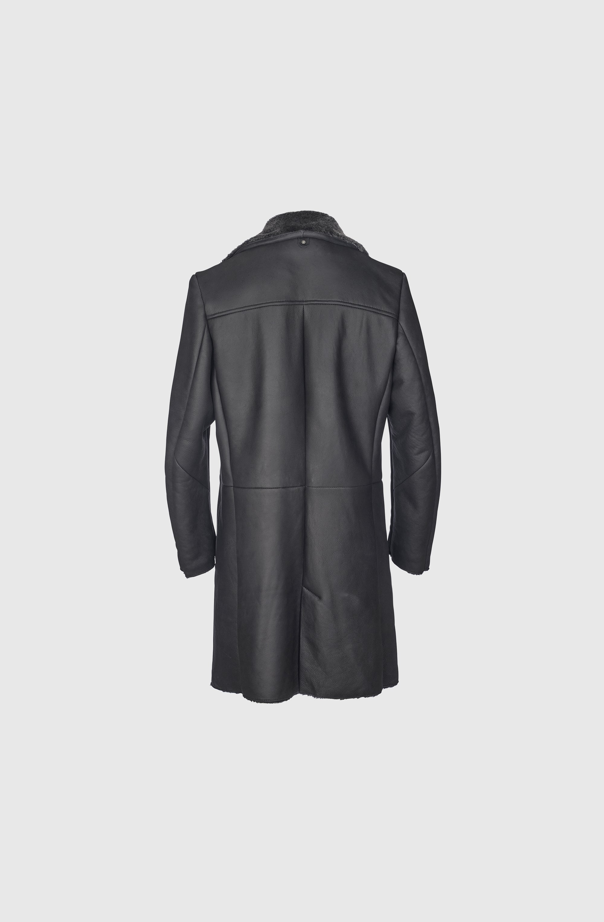 Mr Malung Coat Merino Wool - Black