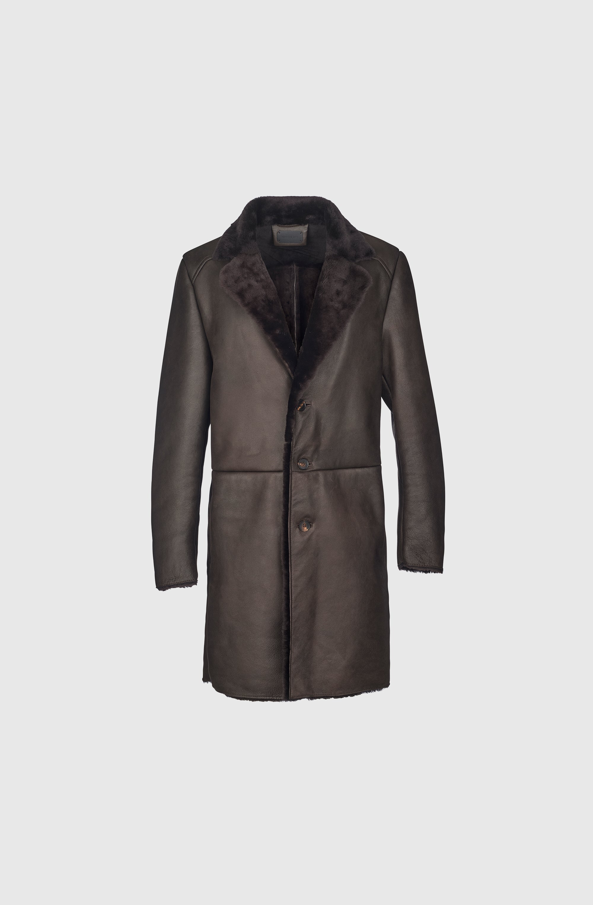 Mr Malung Coat Merino Wool - Brown