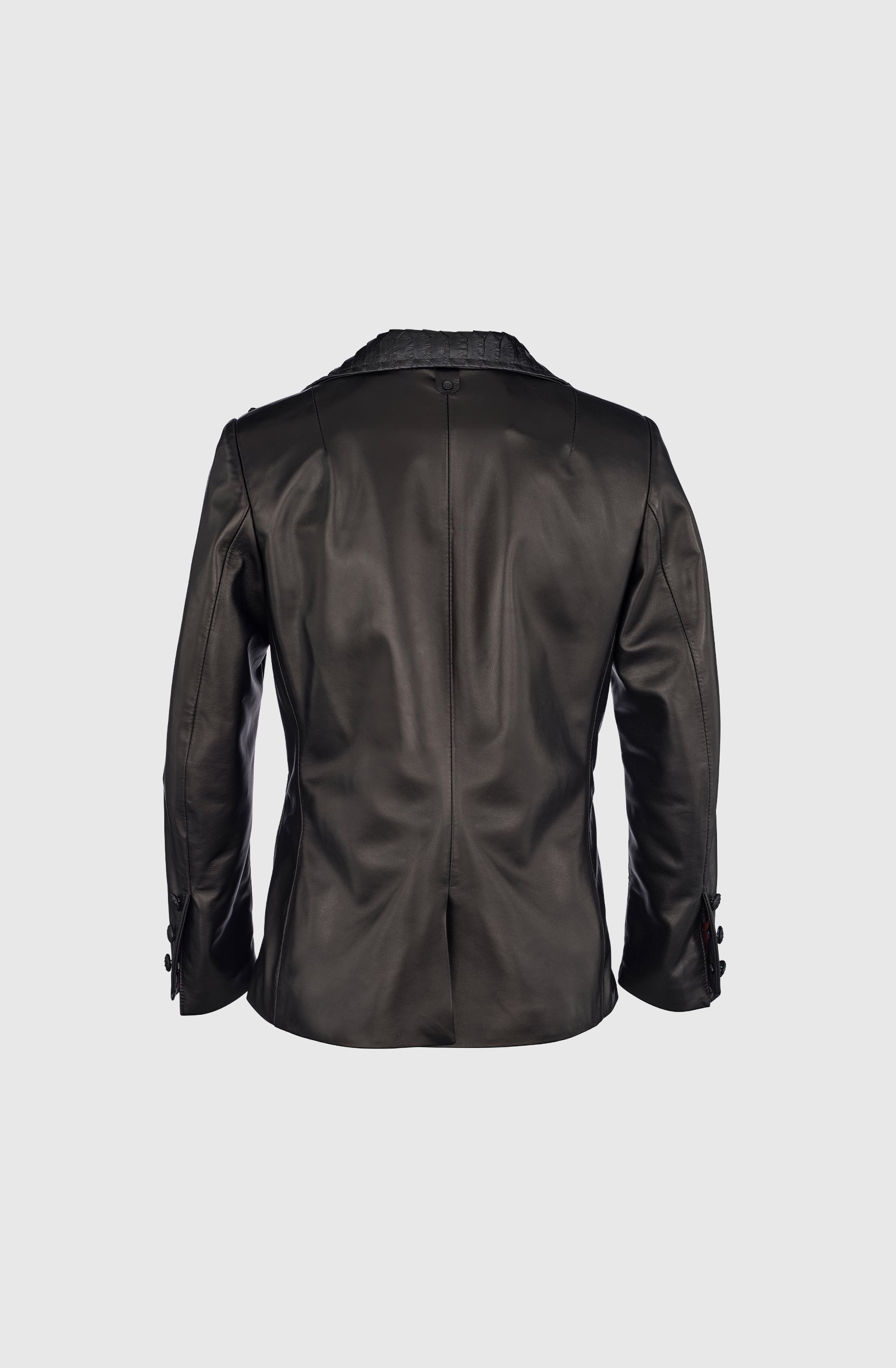 Ms Paris Blazer Nappa/Python - Black