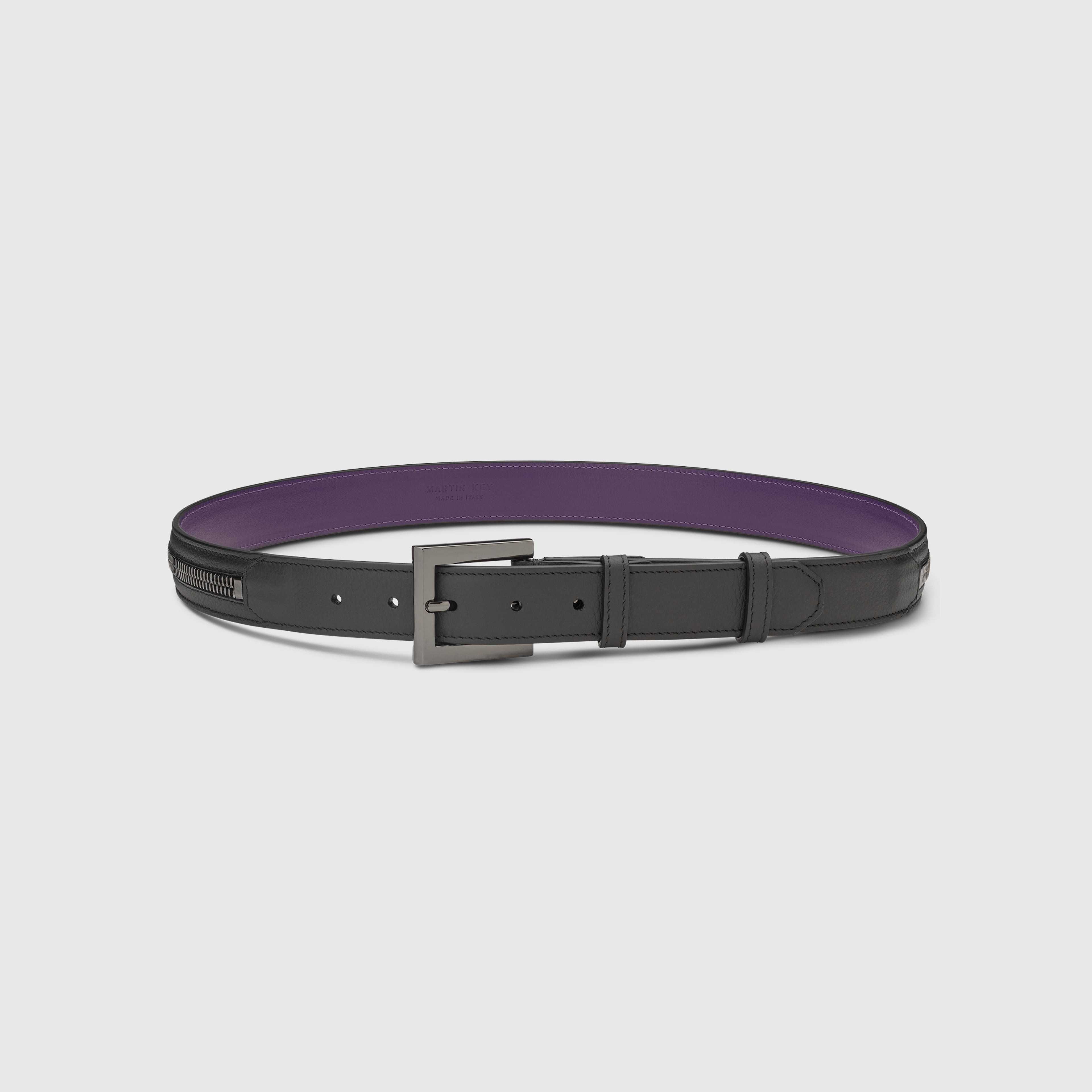 Prague Zip Belt - Black/GM