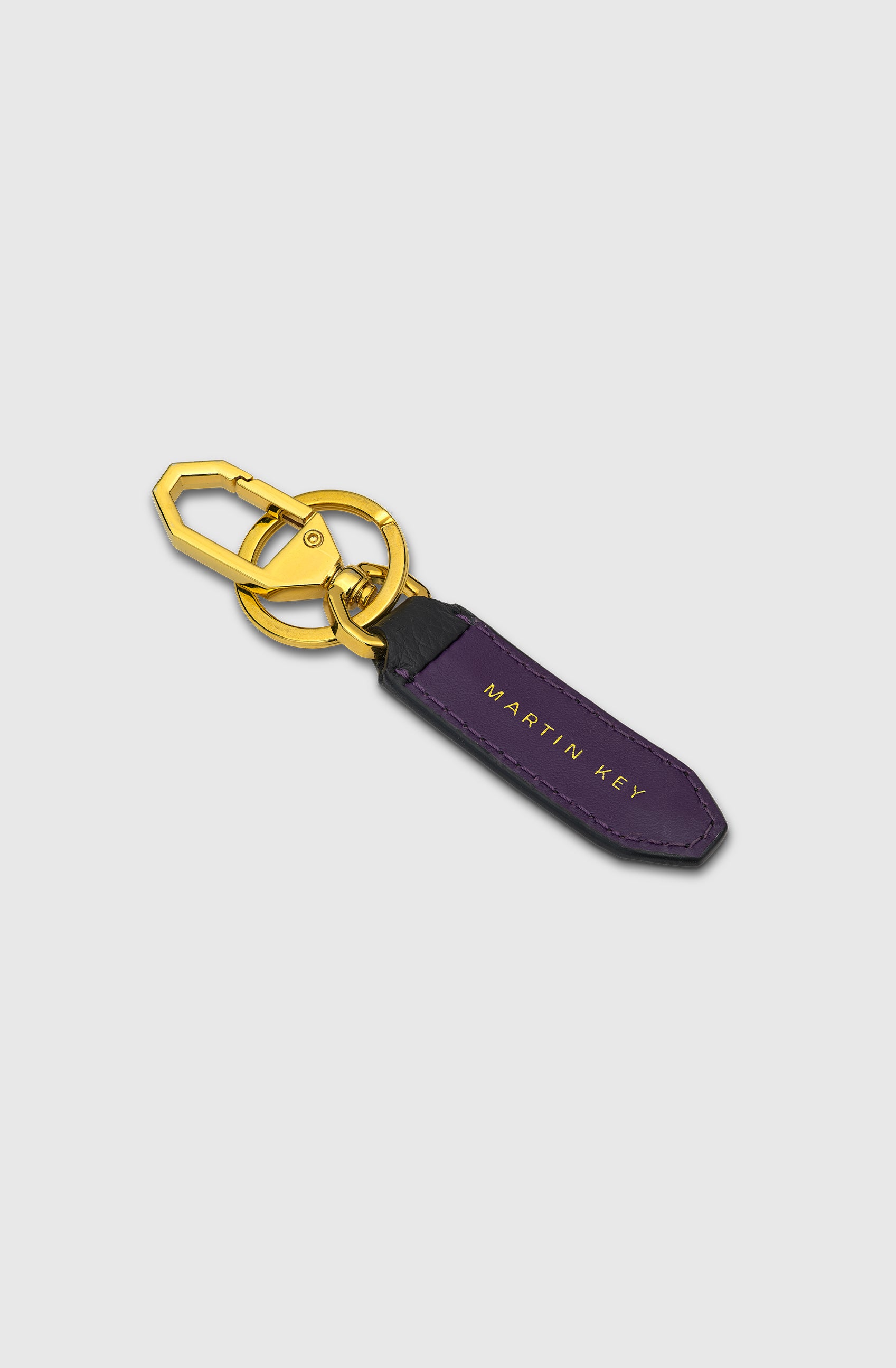 Monaco Key Chain Calf - Black/Gold