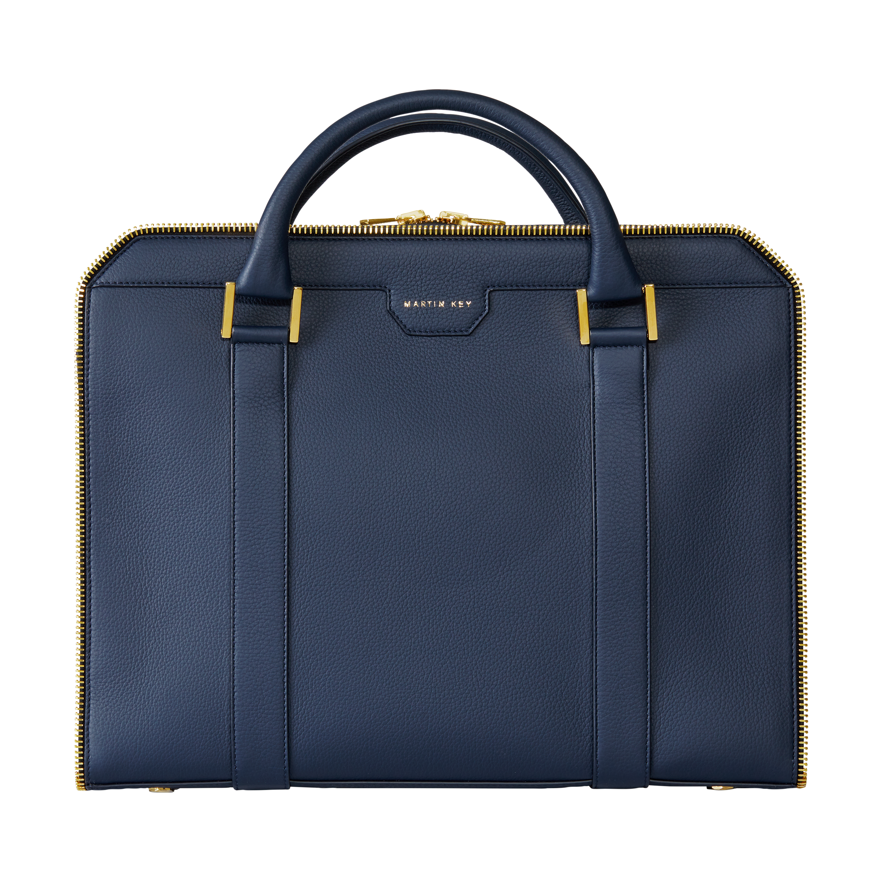 Bag Briefcase calf blue gold