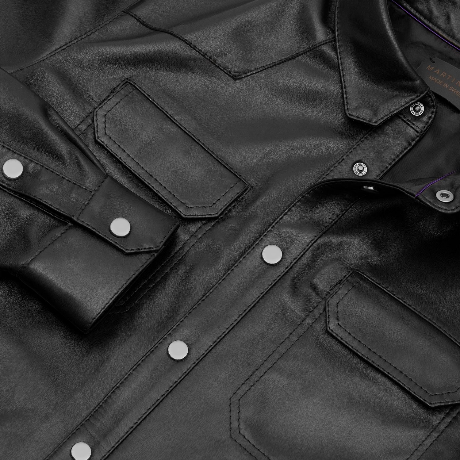 Overshirt in Leather - Copenhagen by Martin Key