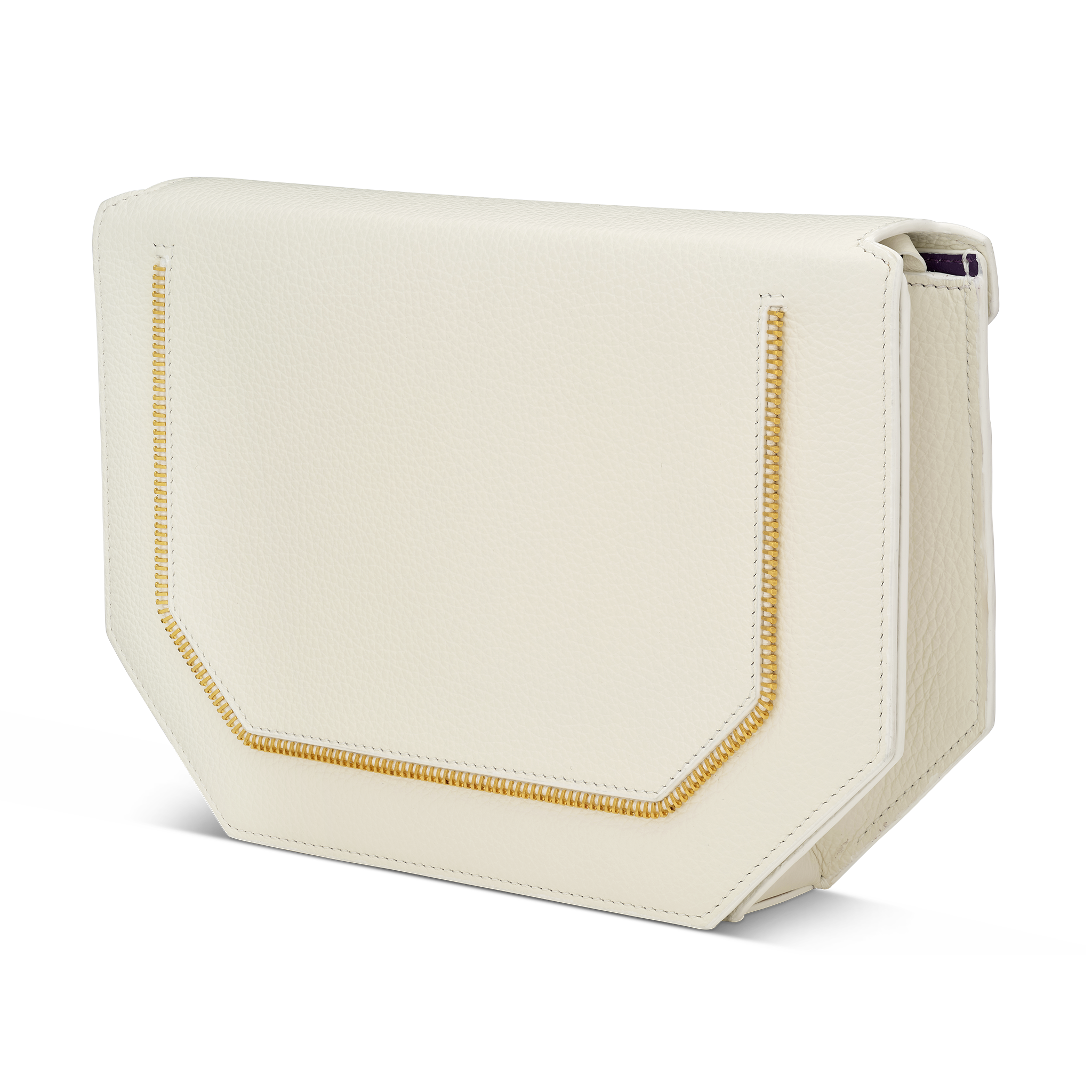 Envelopve clutch calf white gold