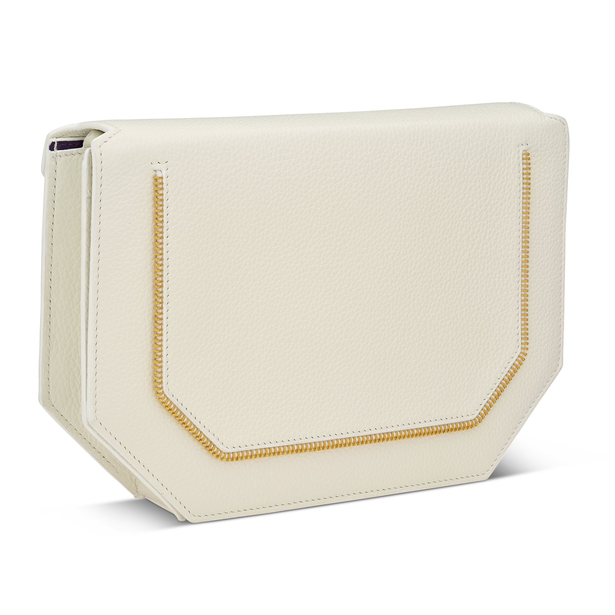 Envelopve clutch calf white gold