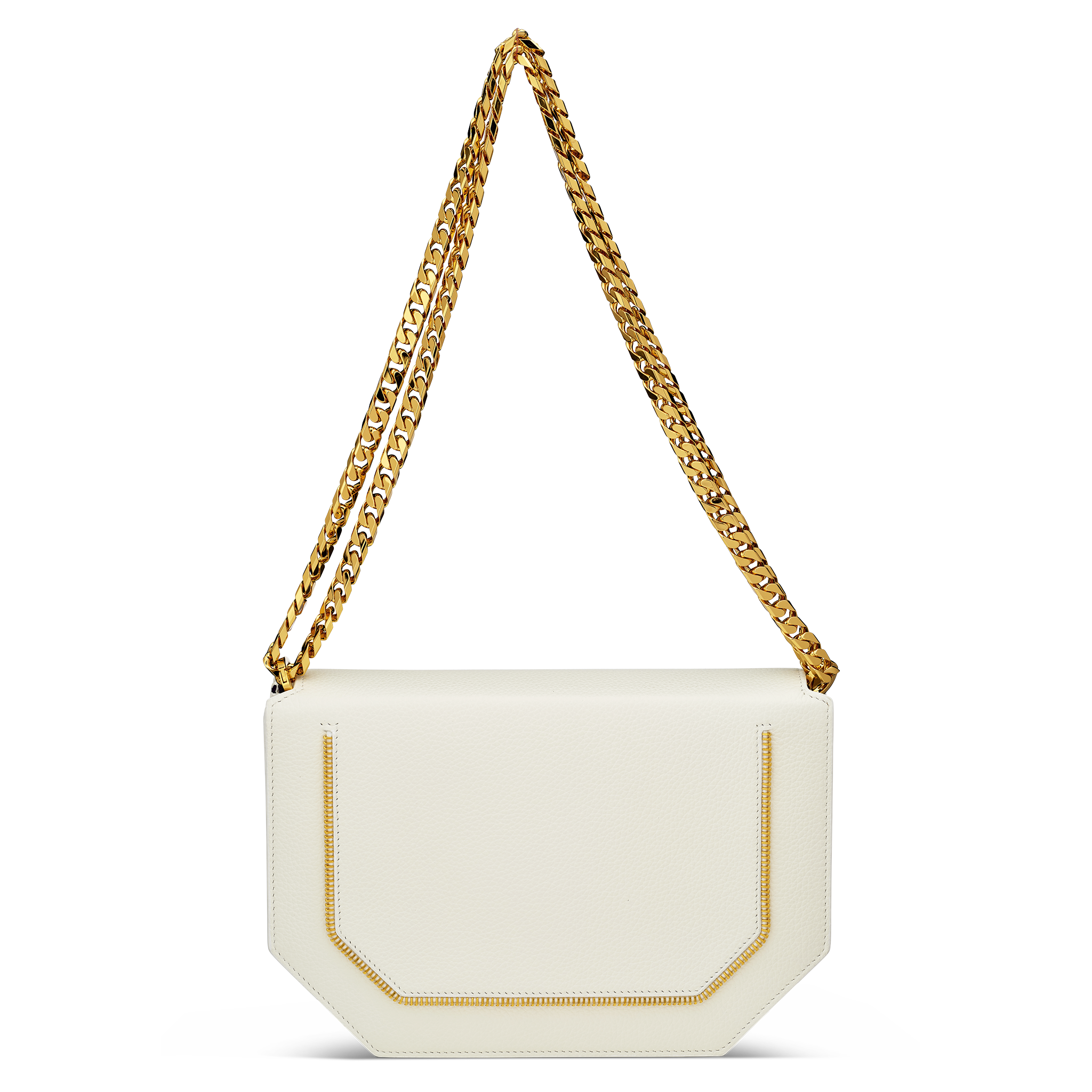 Envelopve clutch calf white gold