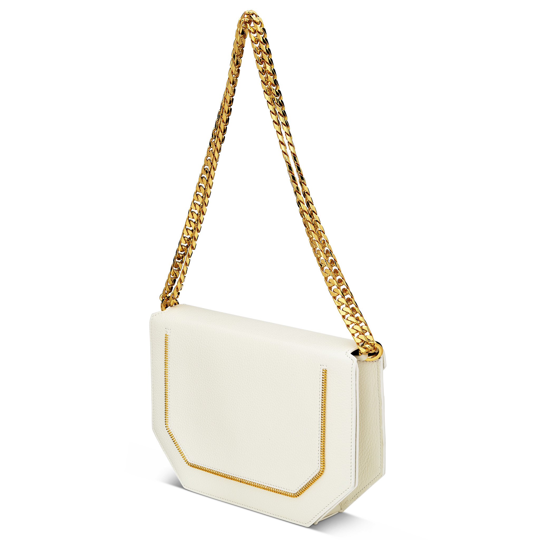 Envelopve clutch calf white gold