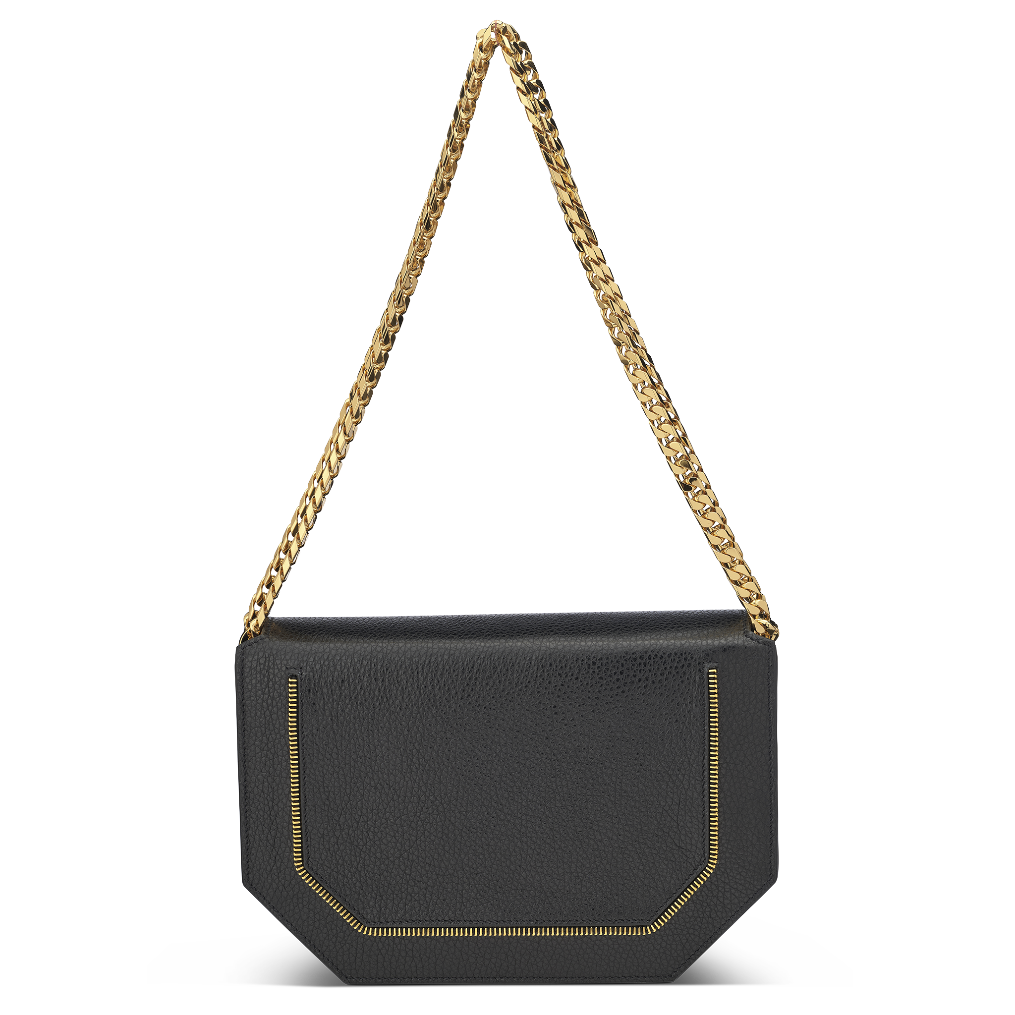 Envelopve clutch calf black gold