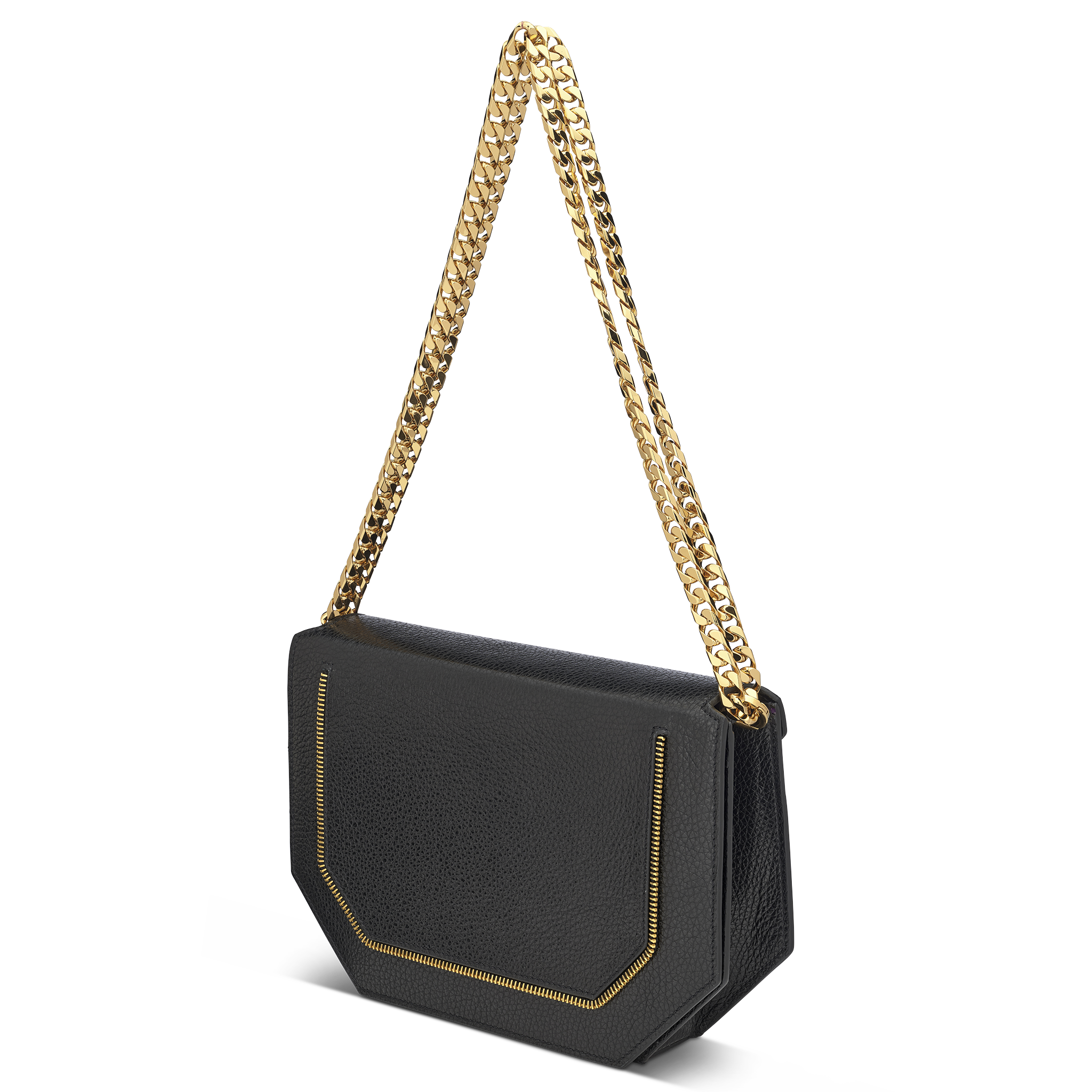 Envelopve clutch calf black gold