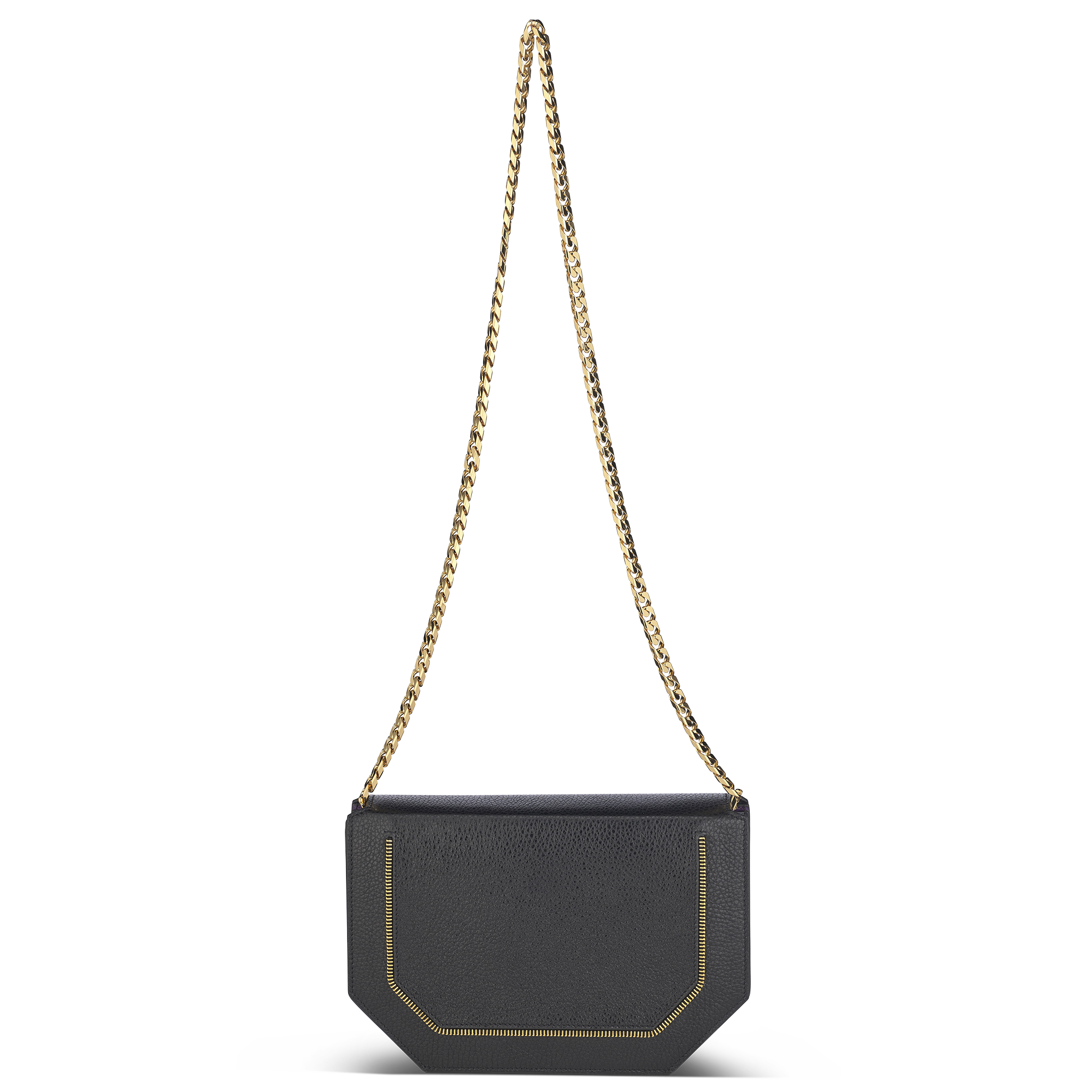 Envelopve clutch calf black gold