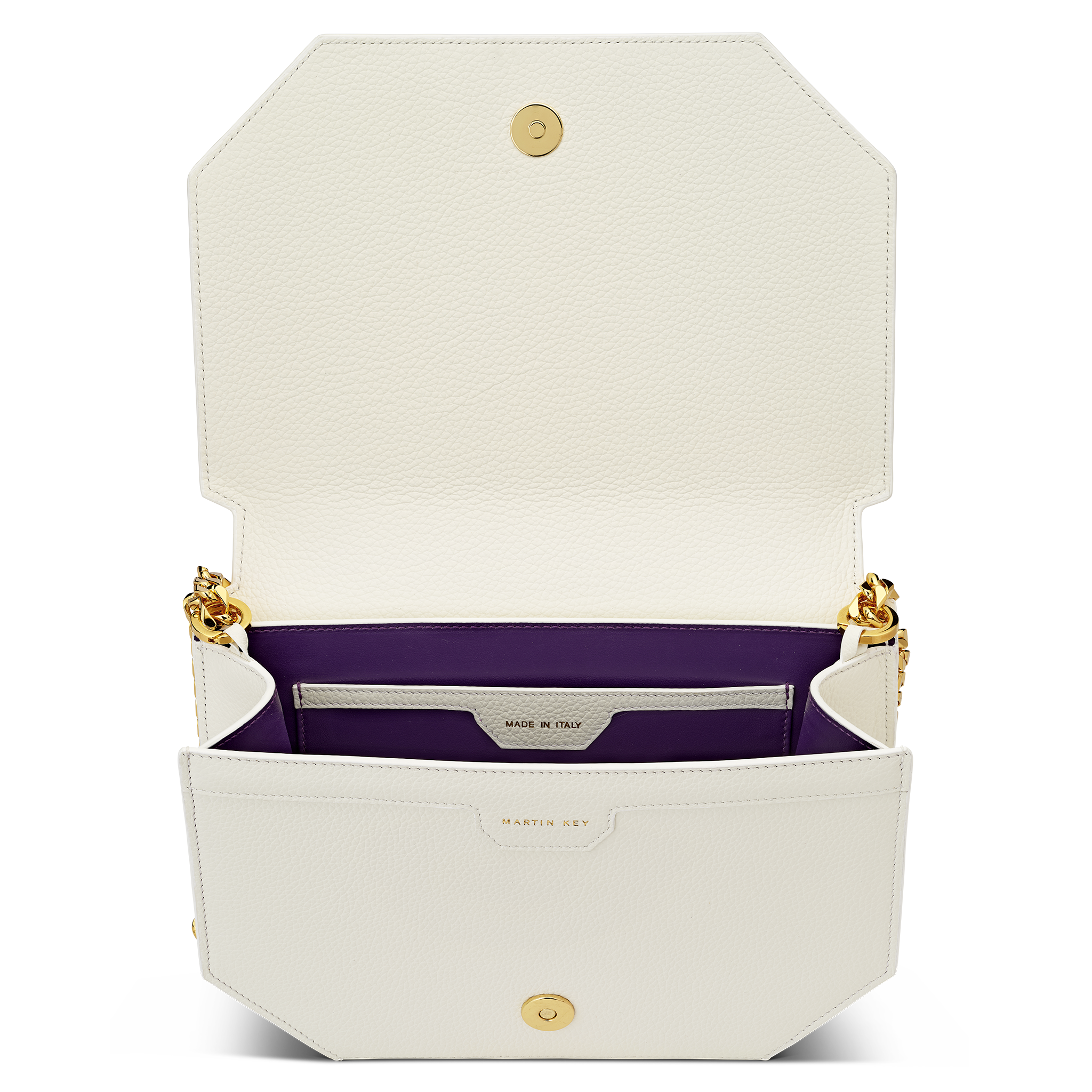 Envelopve clutch calf white gold