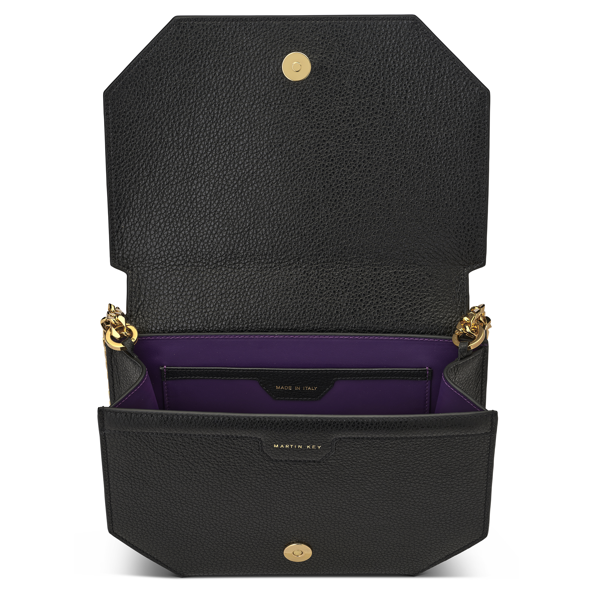 Envelopve clutch calf black gold